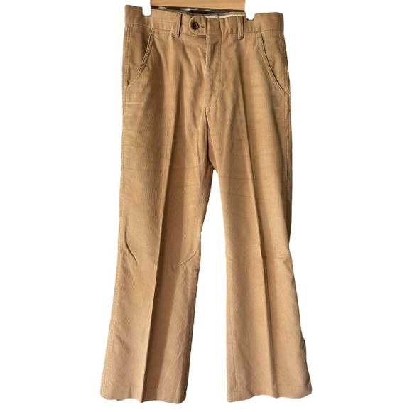 Vintage Levis Panatella Tan Corduroy 3 Piece Retro Suit 44” Chest 32” Waist - Picture 10 of 16